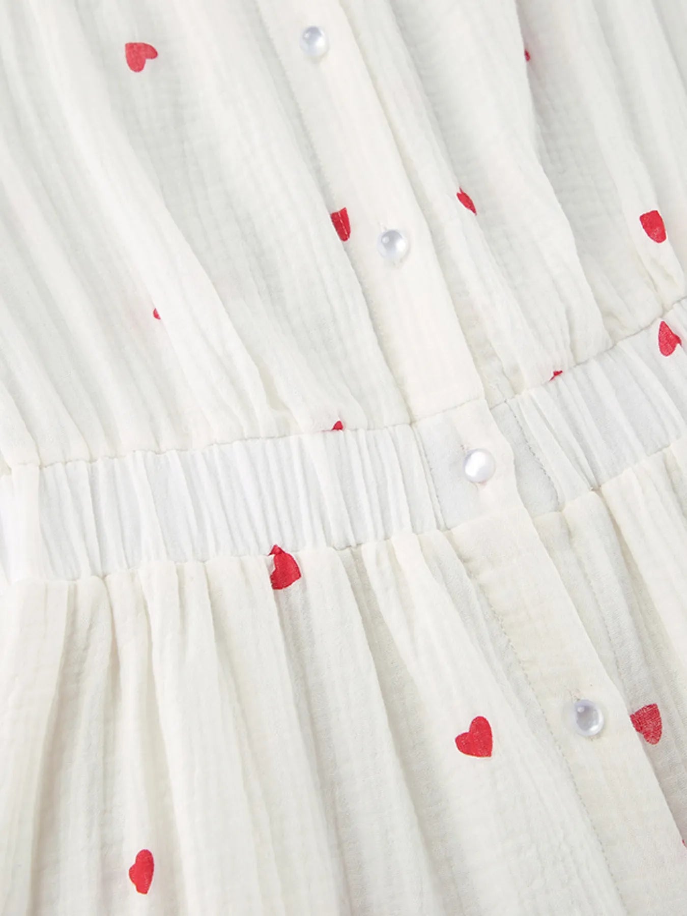 Heart Printed Off-Shoulder Ruffle Mini Dress -