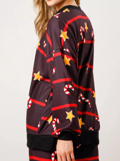 Christmas Long Sleeve Top and Pants Lounge Set -