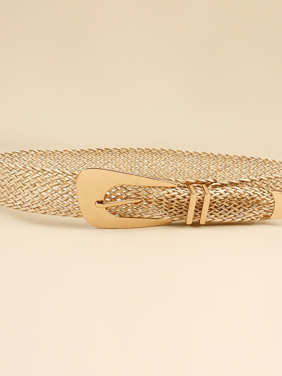 Irregular Buckle Braid Belt -