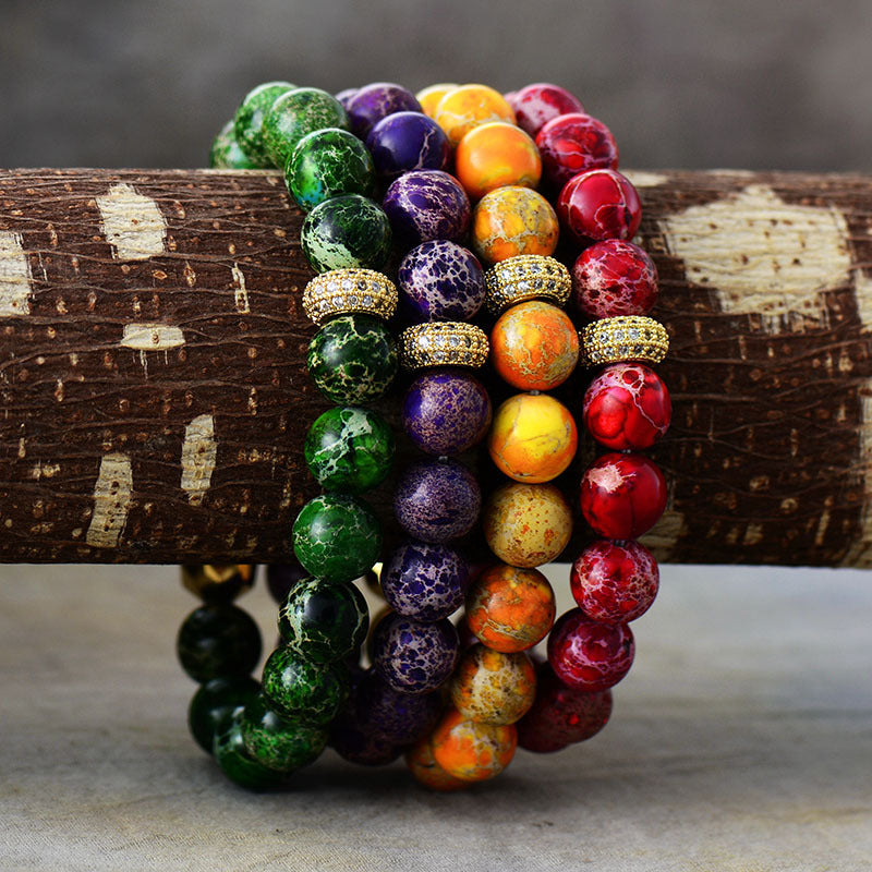 Natural Stone Beaded Bracelet -