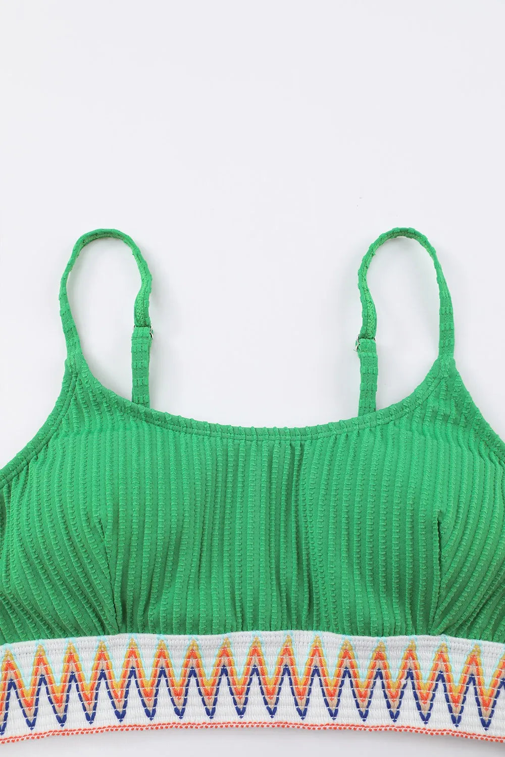 Textured Bikini High Waist Swimsuit Set -
