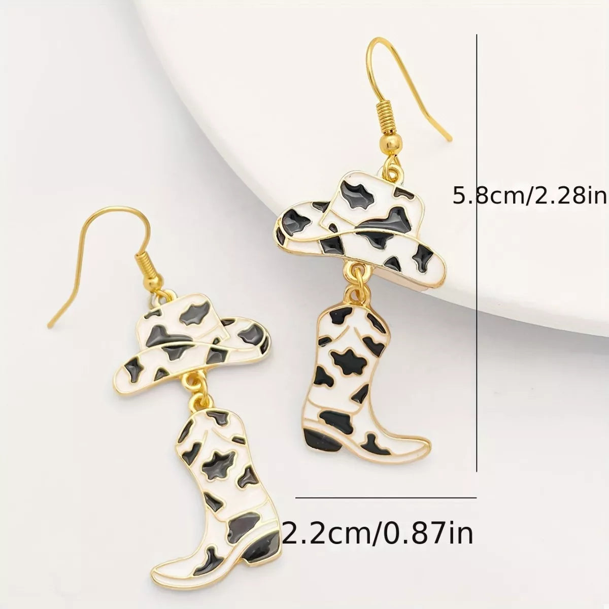 Cowboy Hat and Boot Dangle Earrings -