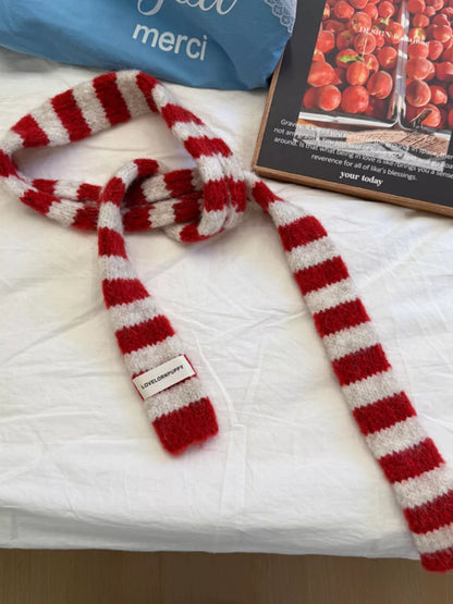 Striped Knitted Warm Scarf -