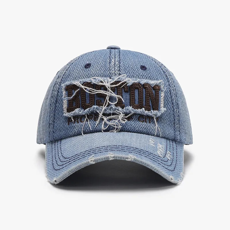 Letter Adjustable Cotton Baseball Cap - Medium One Size