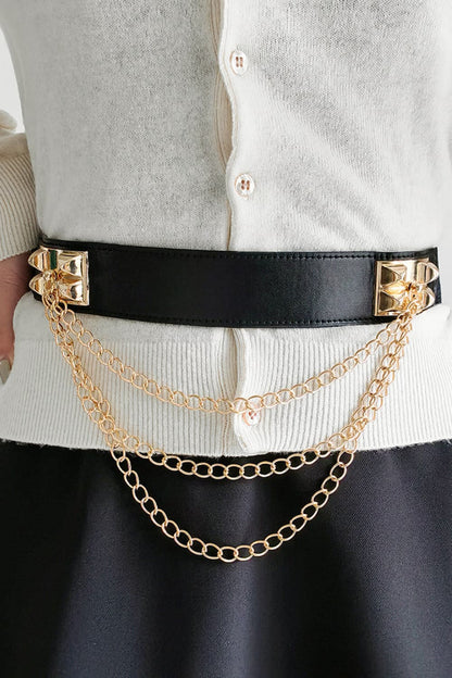 Elastic Belt with Chain -
