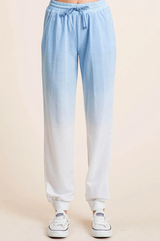 Deep Dye Knit Pants - Denim