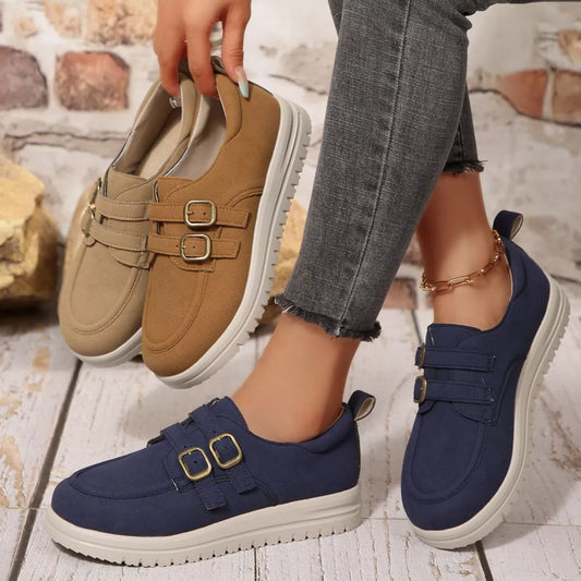 Buckle Accent Casual Loafers -