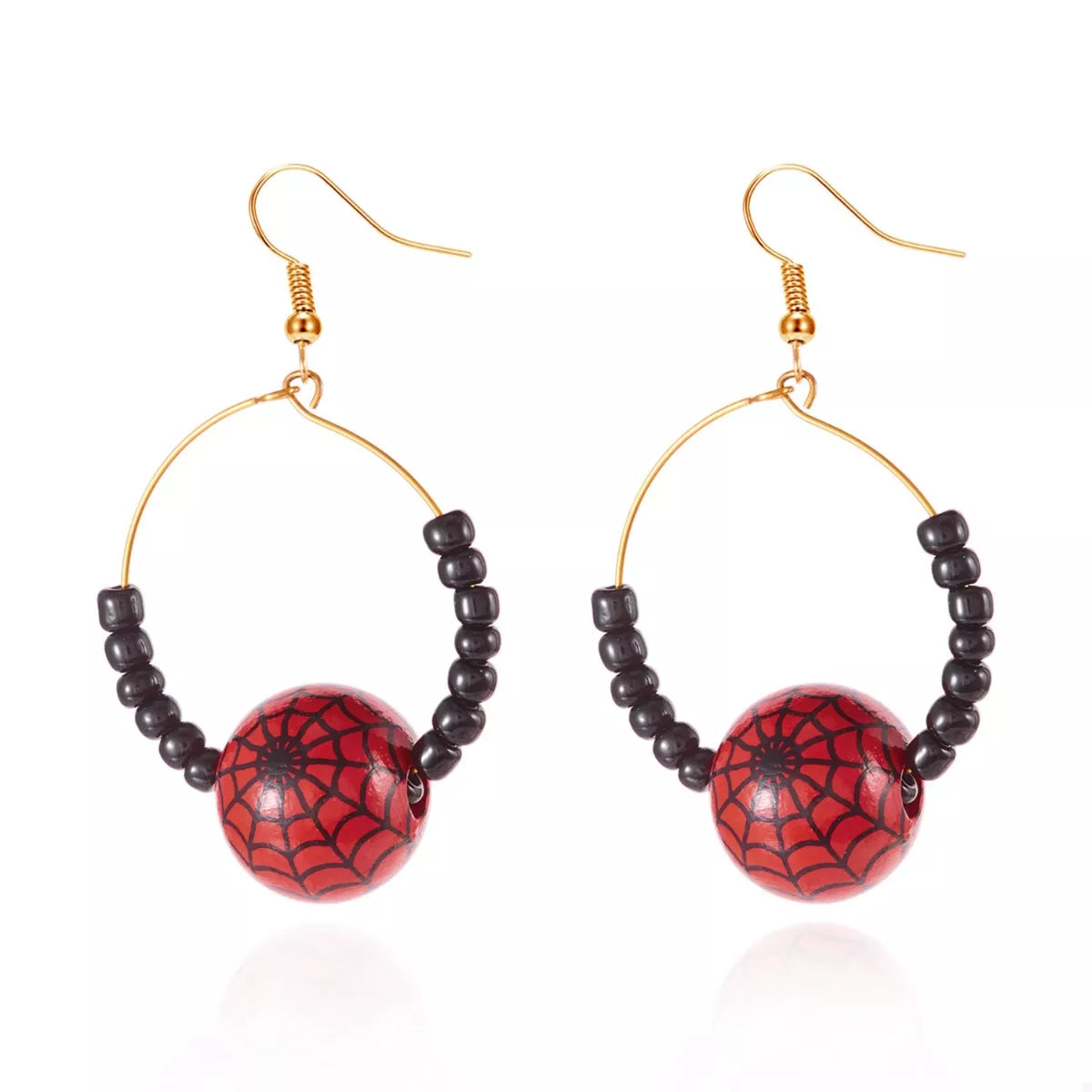 18K Gold-Plated Halloween Bead Earrings -