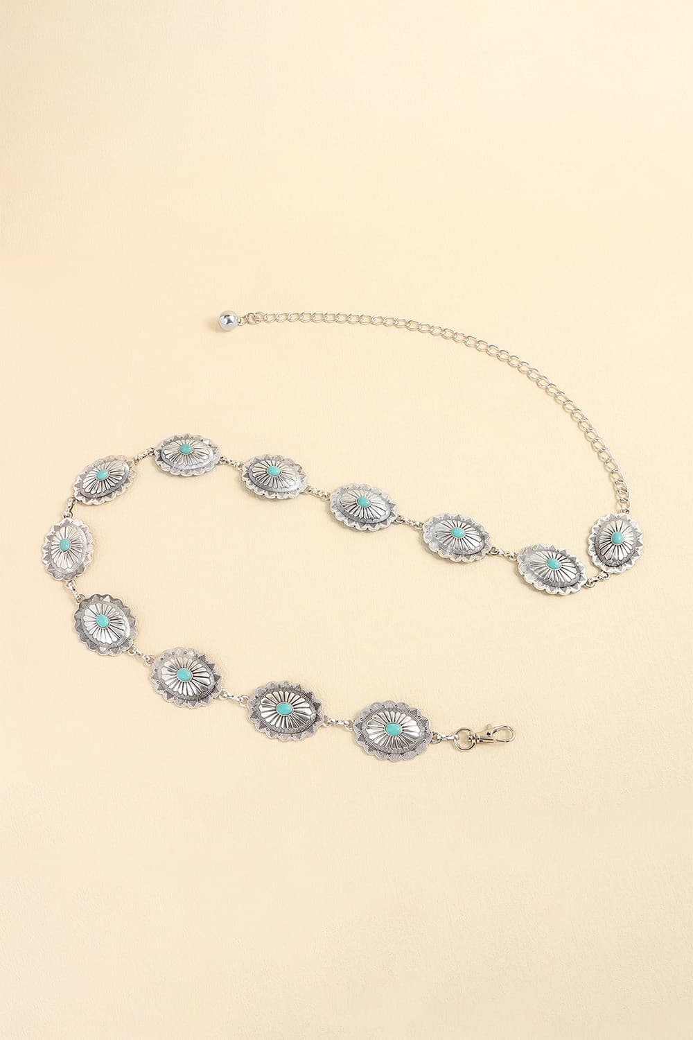 Vintage Turquoise Alloy Belt -