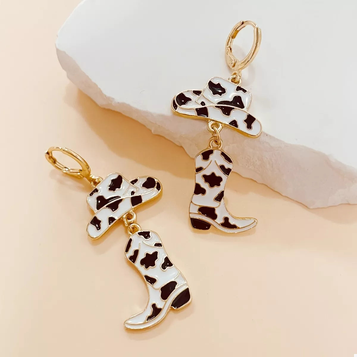 Cowboy Hat and Boot Dangle Earrings -