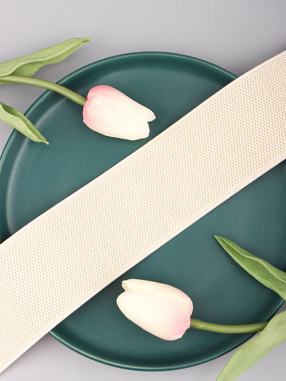 PU Elastic Wide Belt with Alloy Buckle -