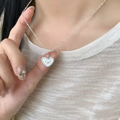 Sterling Silver Heart Necklace -