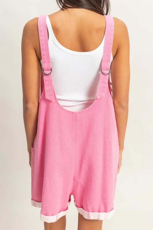 V-Neck Pocket Detail Romper -