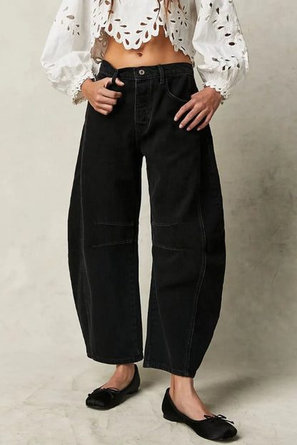 Wide Leg Jeans - Black