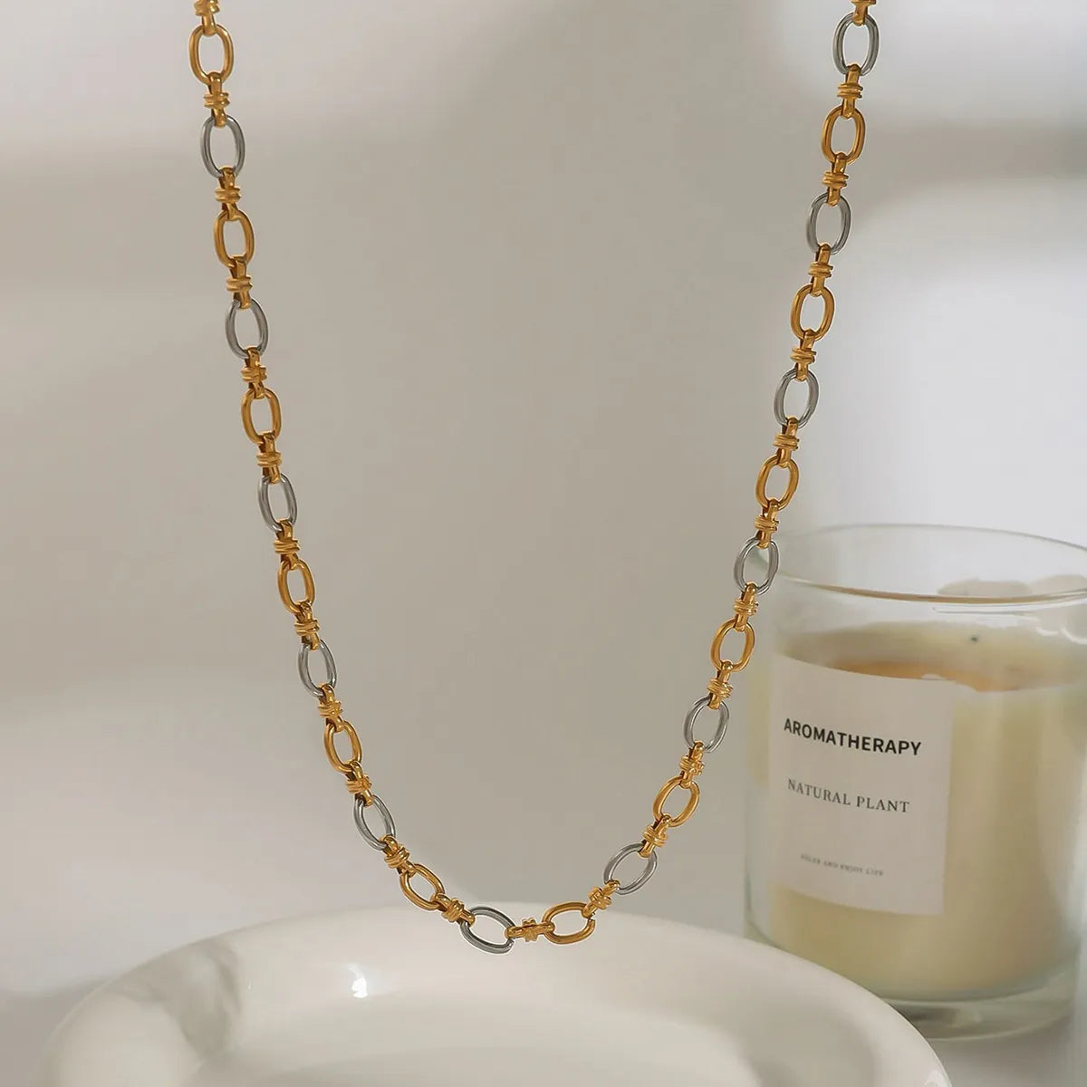 Two-Tone Chain Link Jewelry Set -