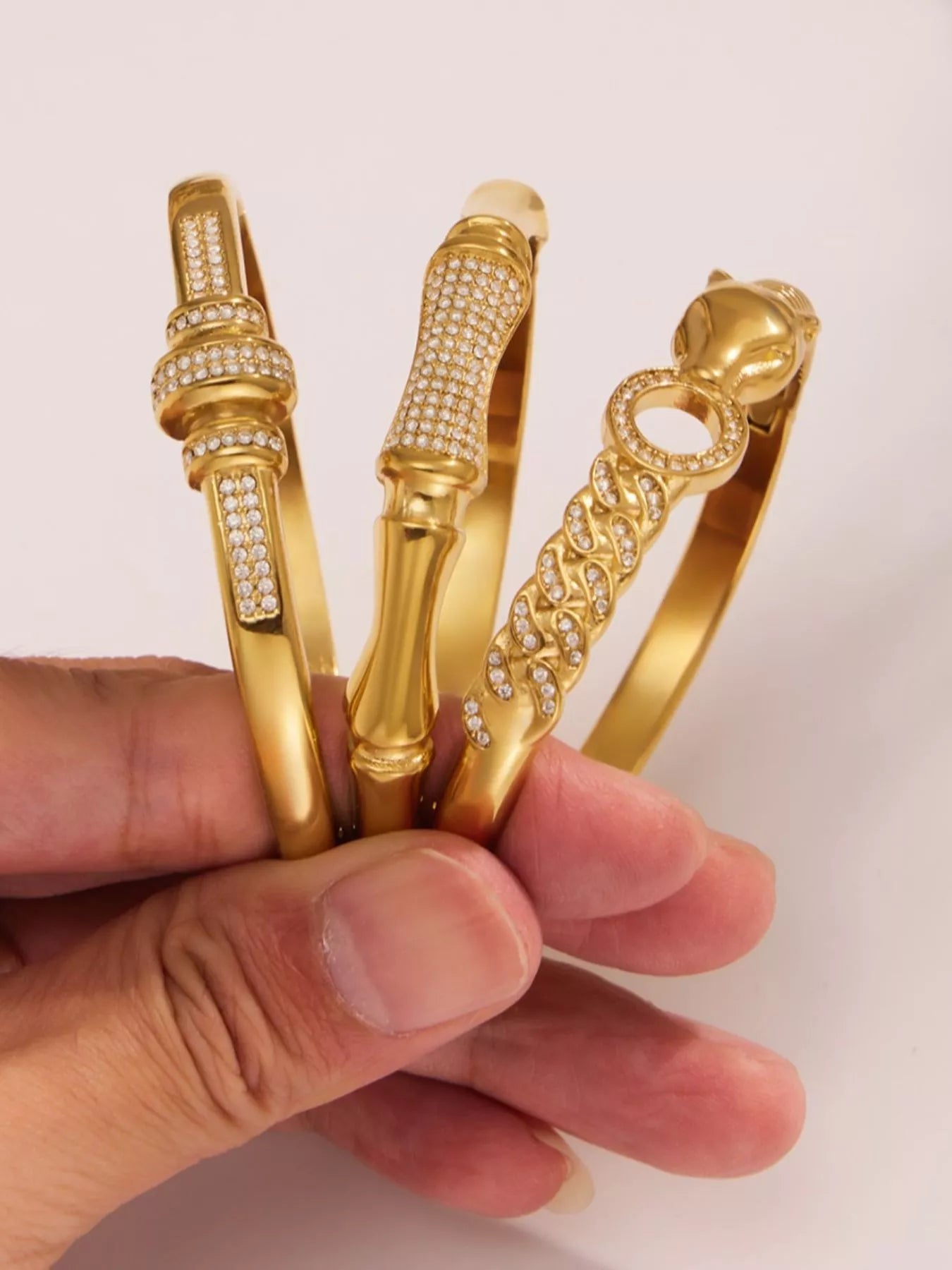 Gold-Plated Zircon Bracelet -