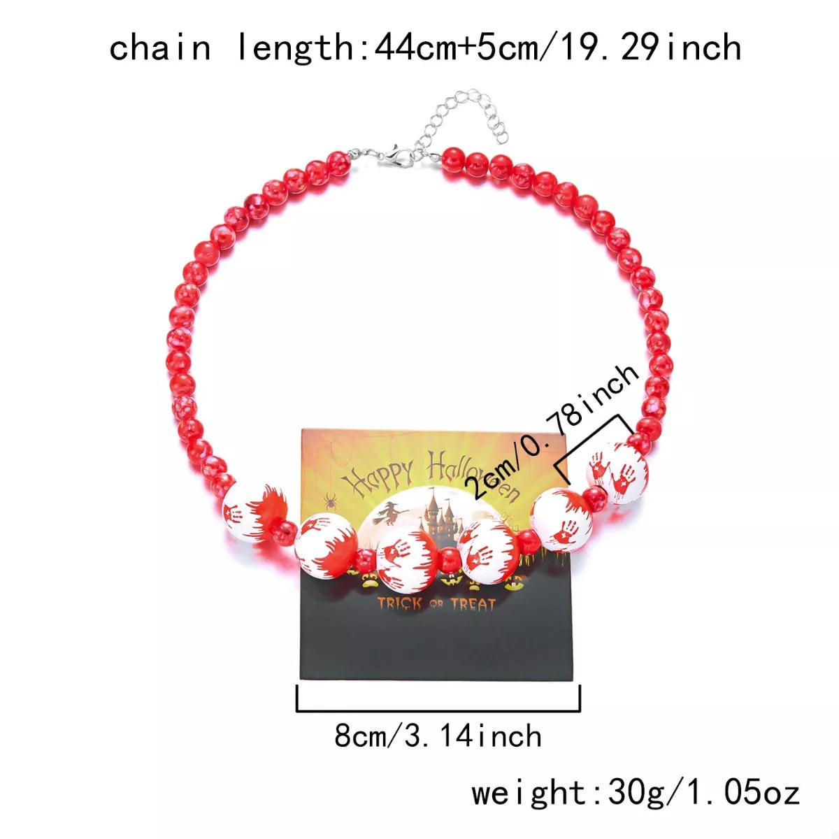Halloween Necklace and Bracelet Jewelry Set -