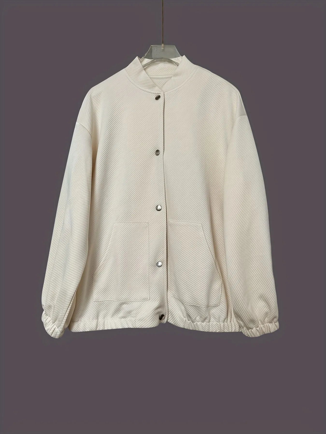 Button Up Long Sleeve Jacket - Apricot