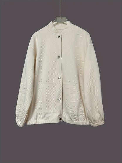 Button Up Long Sleeve Jacket - Apricot