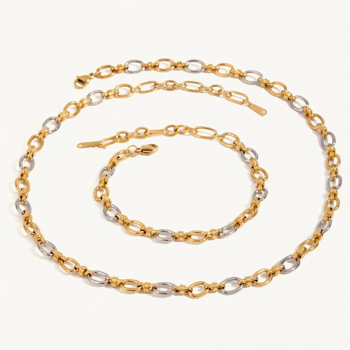 Two-Tone Chain Link Jewelry Set -