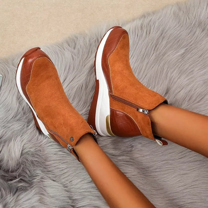 Side Zipper Ankle Boots -