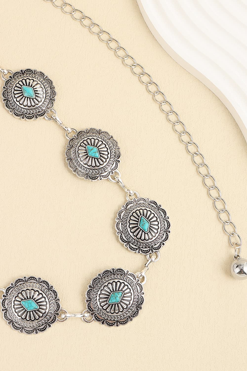 Vintage Turquoise Alloy Belt -