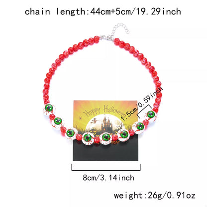 Halloween Beaded Necklace and Bracelet Jewelry Set -