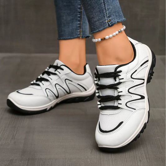 Lightweight Lace Up Athletic - Black
