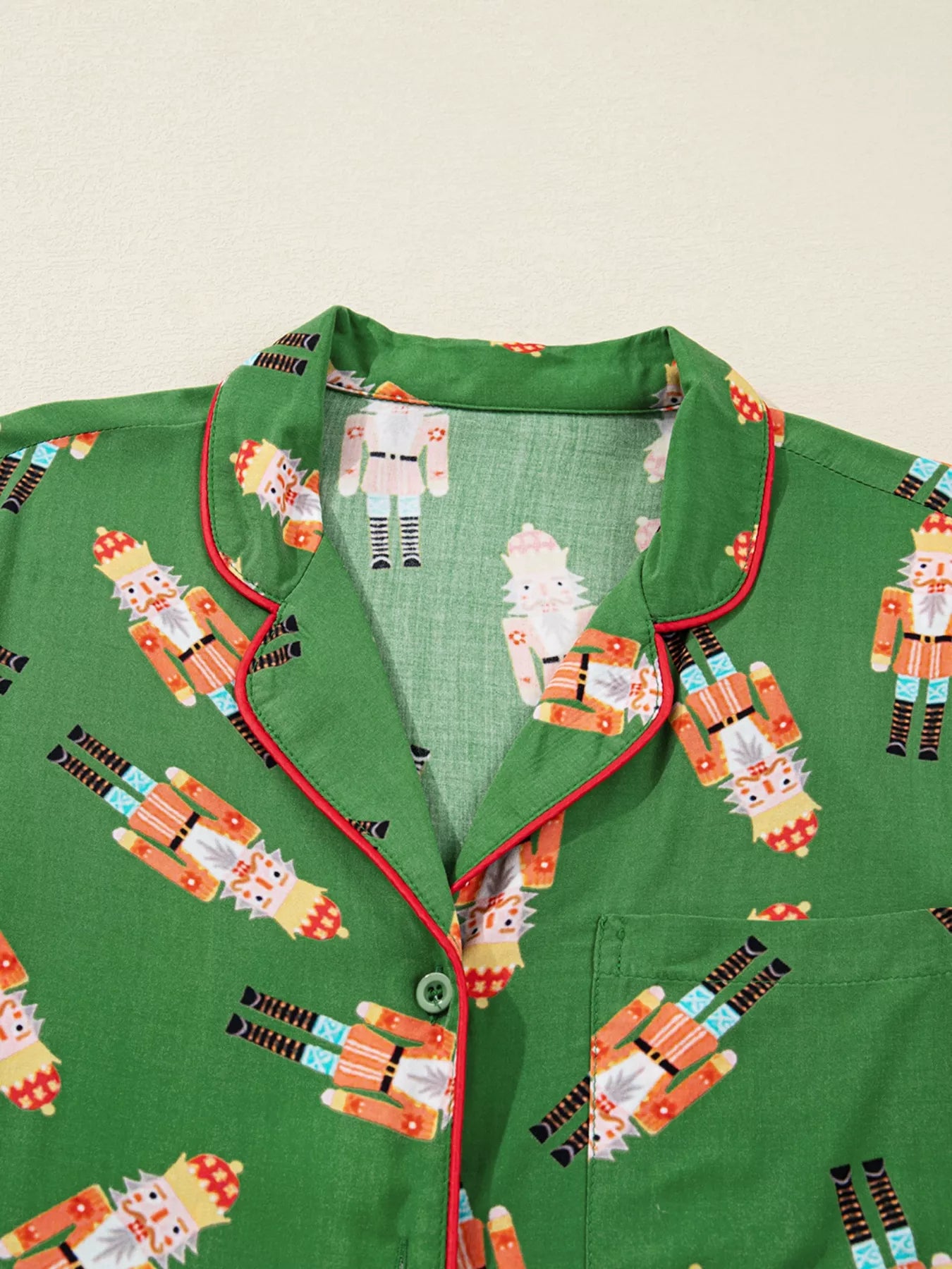 Nutcracker Button Up Top and Shorts Lounge Set -