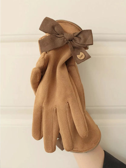 Bow-Decorated Gloves -