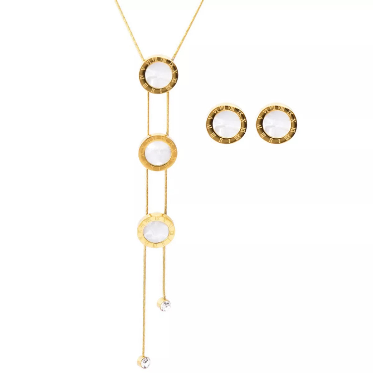 Gold-Plated Shell Jewelry Set -