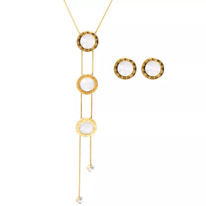 Gold-Plated Shell Jewelry Set -