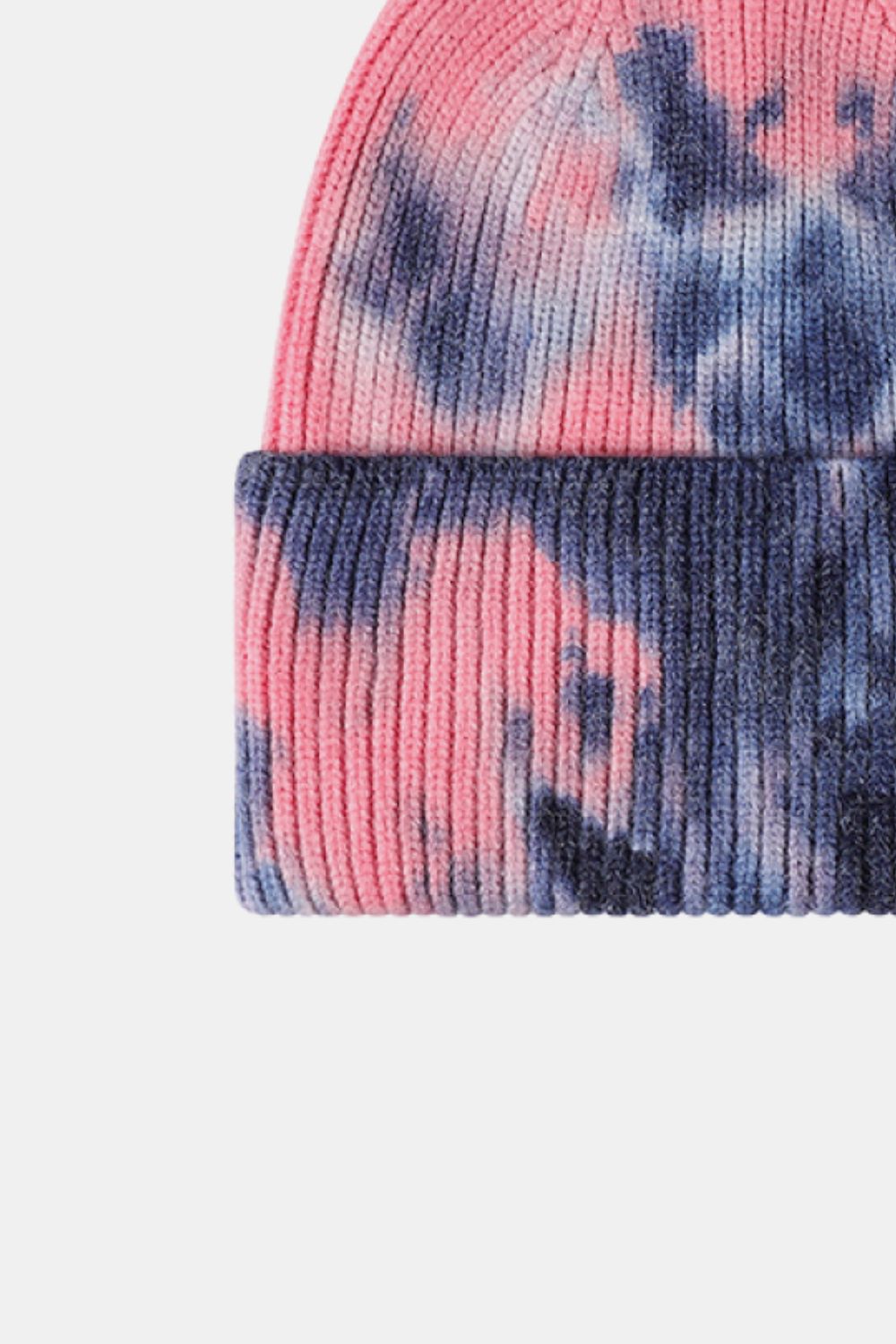 Tie-Dye Cuffed Rib-Knit Beanie Hat -