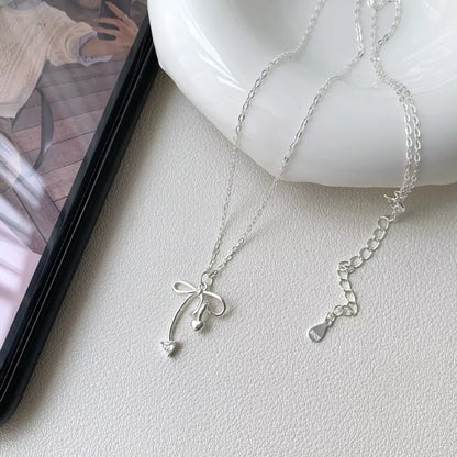 Bowknot Pendant Necklace -