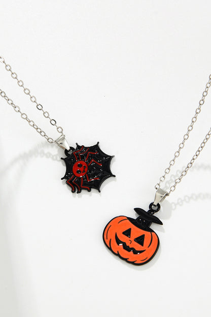 Two-Piece Halloween Theme Necklace Set - Style G One Size