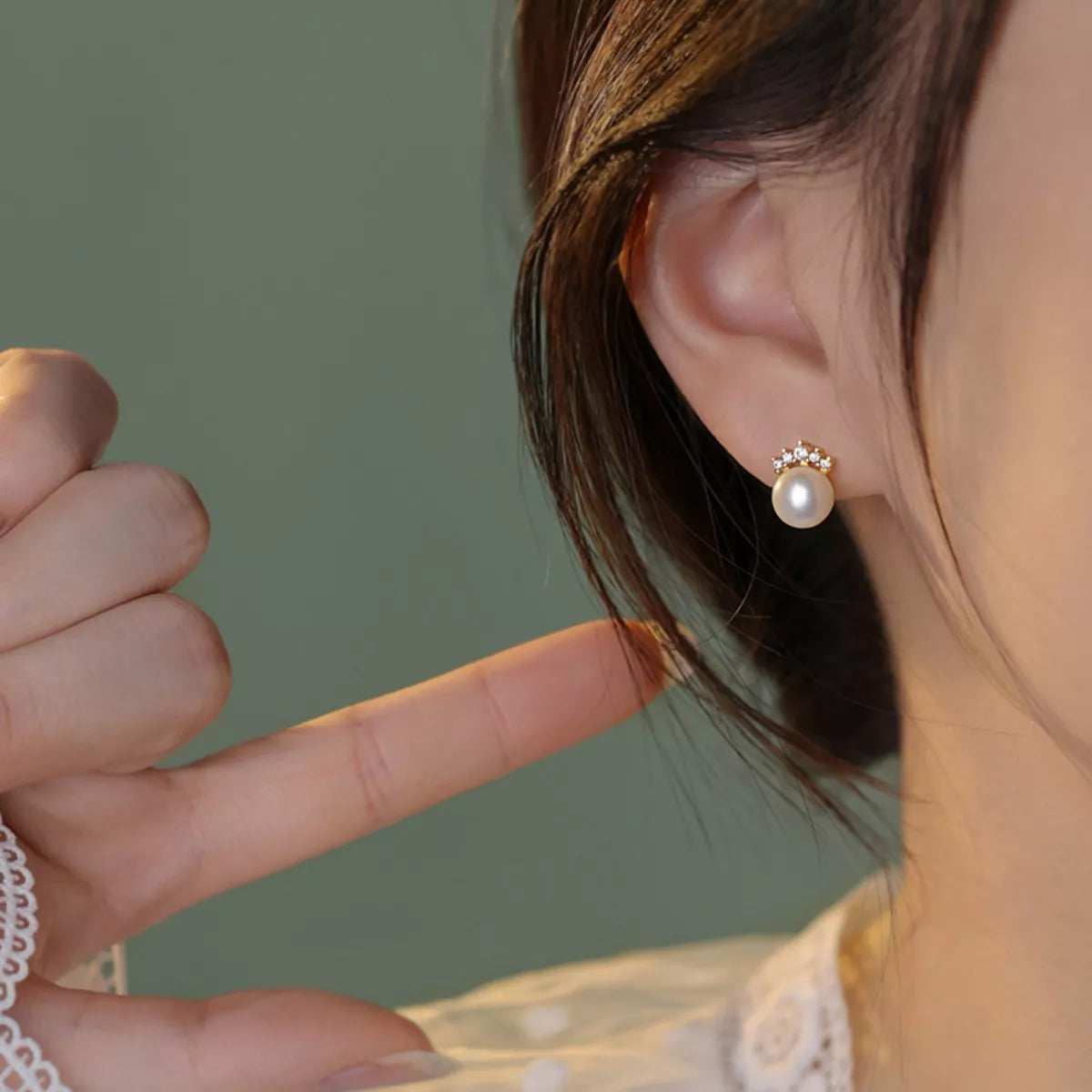 Freshwater Pearl Stud Earrings -