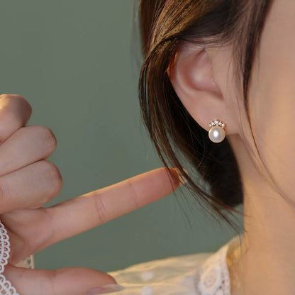Freshwater Pearl Stud Earrings -