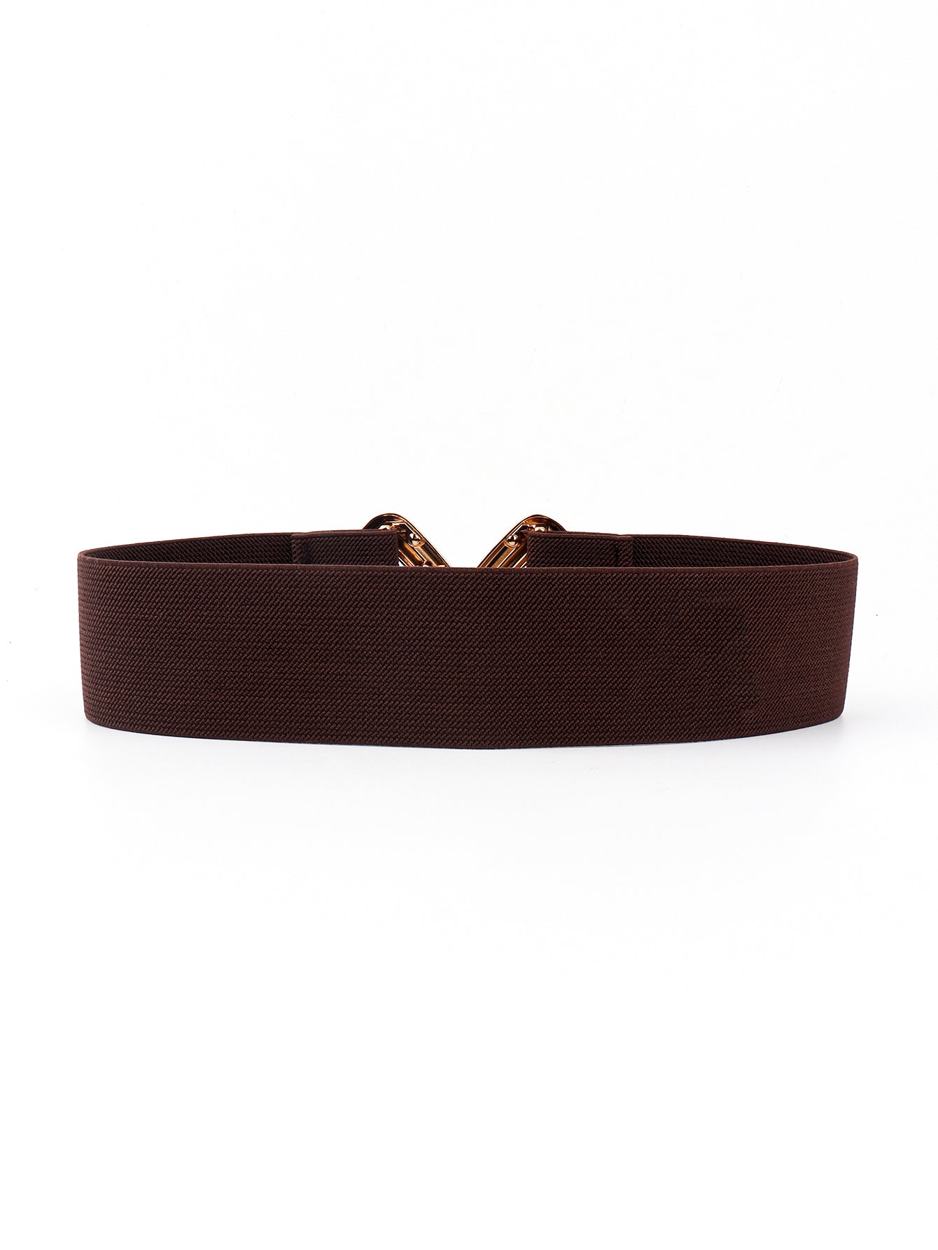 Geometric Buckle Elastic Wide Belt -