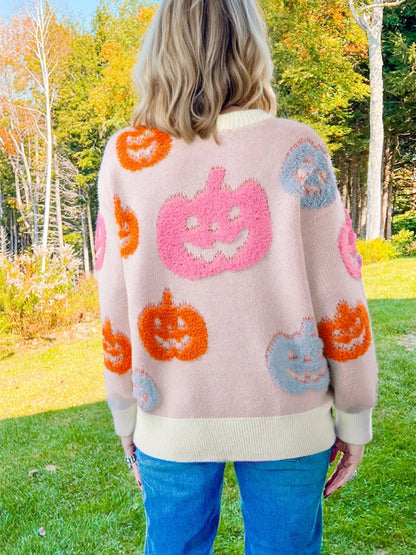 Cute Pumpkin Pattern Sweater -