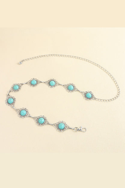 Vintage Turquoise Alloy Belt -