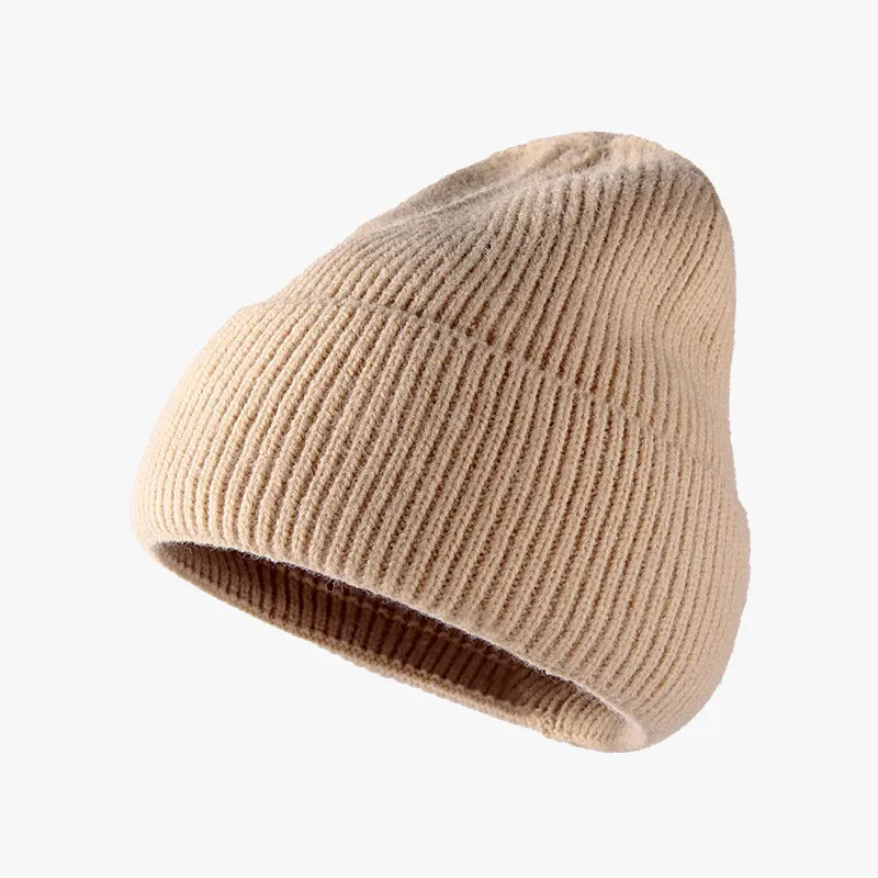 Thermal Solid Knit Hat - Tan One Size