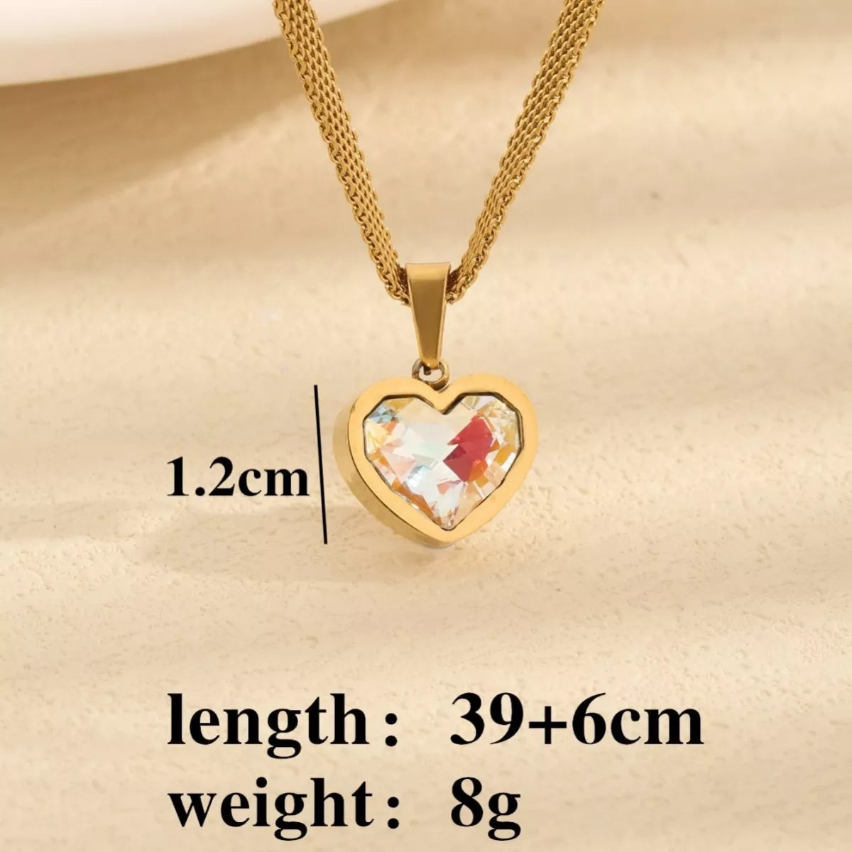 18K Gold-Plated Heart Necklace -