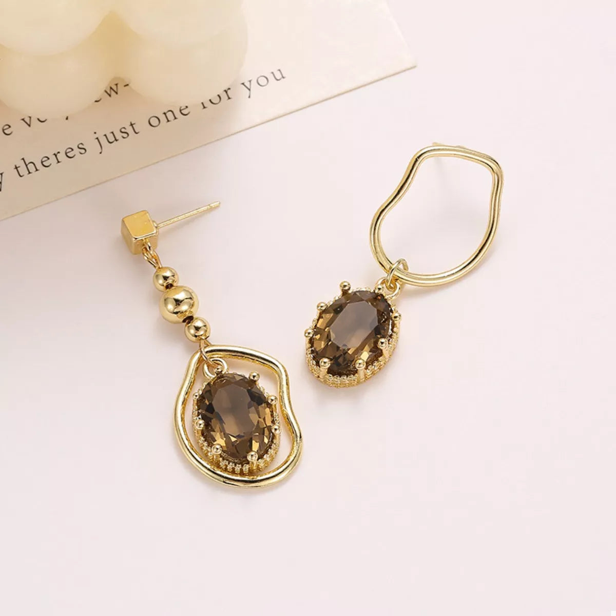 Asymmetrical Geometric Dangle Earrings -