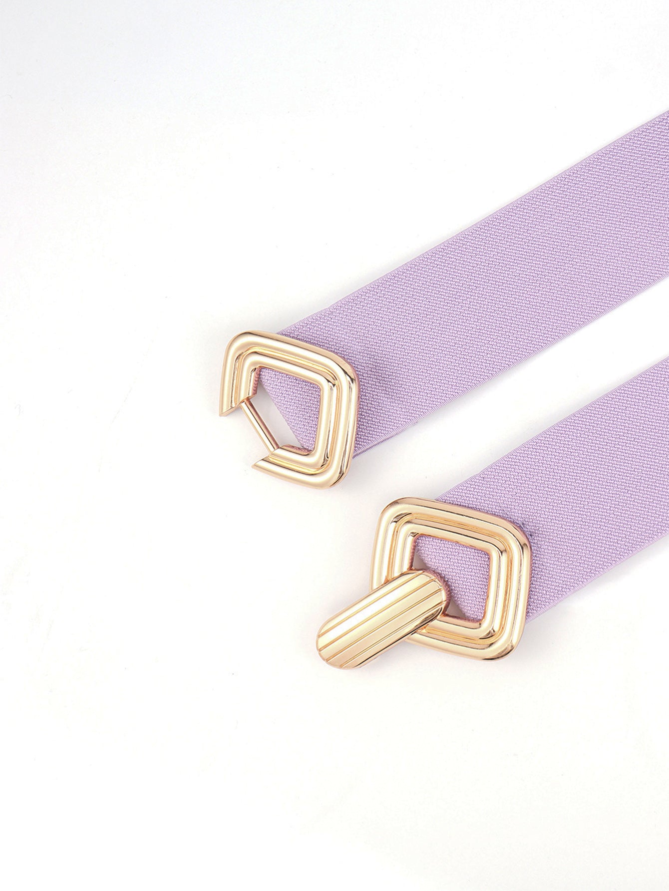 Geometric Buckle Elastic Wide Belt -