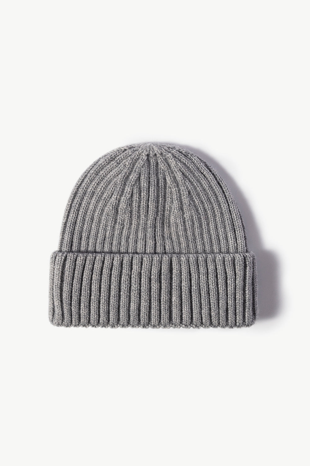 Rib-Knit Cuff Beanie - Gray One Size