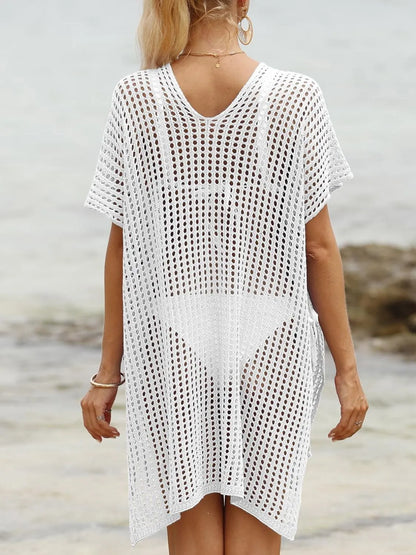 Side Tied V-Neck Cover-Up -