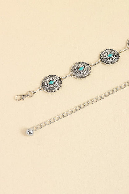 Vintage Turquoise Alloy Belt -
