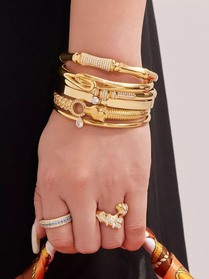 Gold-Plated Zircon Bracelet -