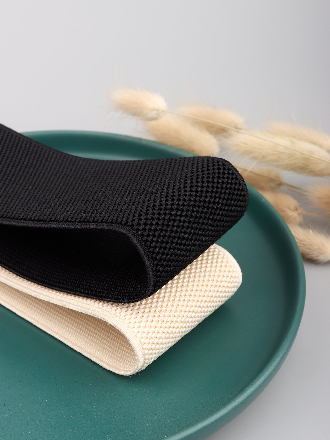 PU Elastic Wide Belt with Alloy Buckle -