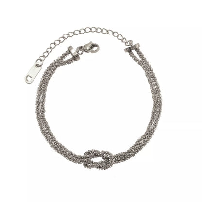 Stainless Steel Twisted Chain Bracelet -